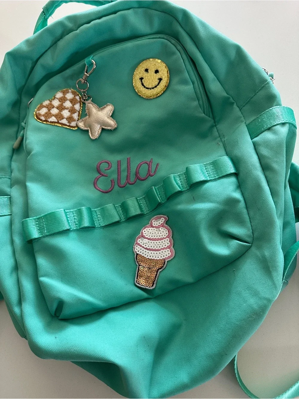 Pottery Barn Kids Make it Mine Aqua Large Backpack & Cold Pack Lunchbox